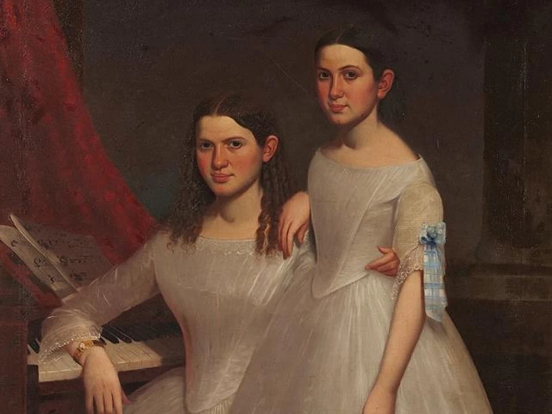 1809-Moses Billings - Ritratto di due sorelle